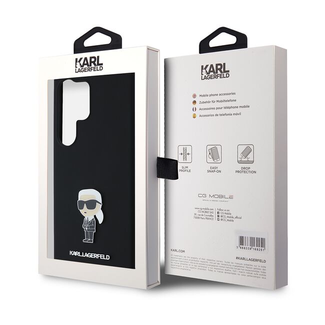 Husa premium pentru  Samsung Galaxy S24 Ultra Karl Lagerfeld superior quality - Negru alb