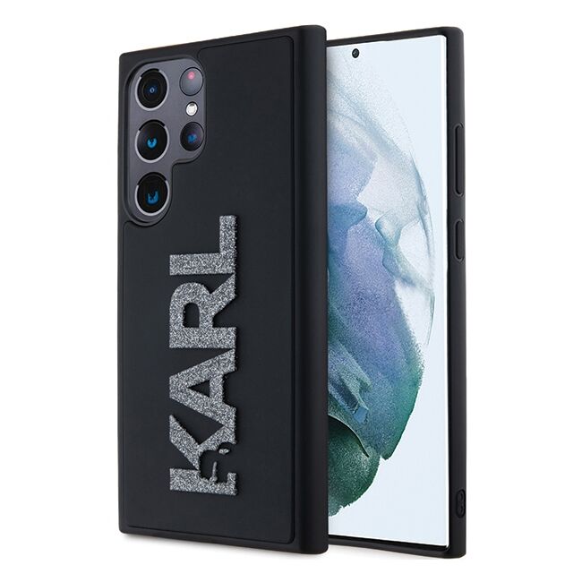 Husa premium pentru  Samsung Galaxy S24 Ultra Karl Lagerfeld superior quality - Negru deschis