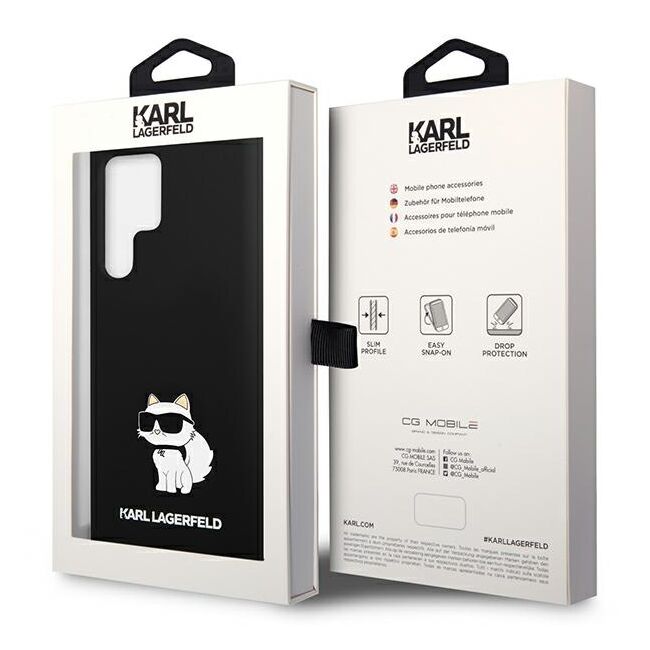 Husa premium pentru  Samsung Galaxy S24 Ultra Karl Lagerfeld superior quality - Negru gri