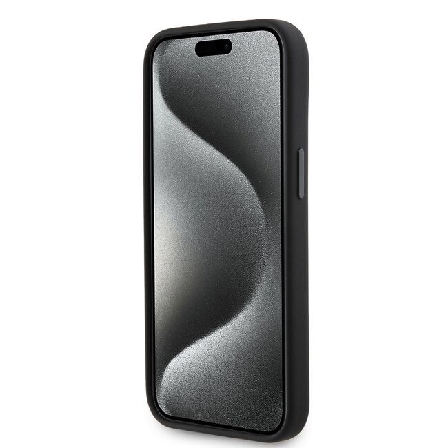 Husa premium pentru  iPhone 15 Karl Lagerfeld superior quality - Negru deschis