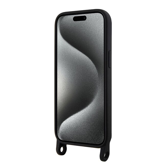 Husa premium pentru  iPhone 15 Karl Lagerfeld superior quality - Negru inchis