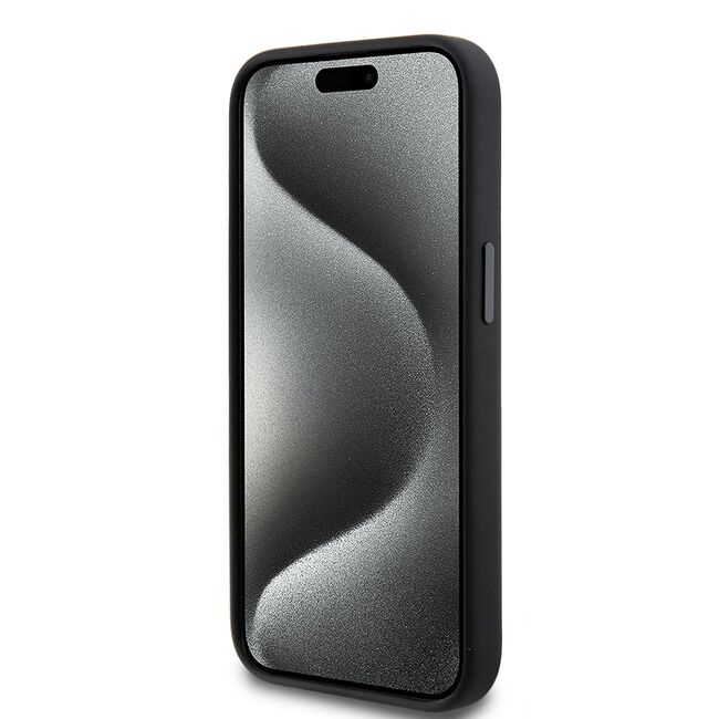 Husa premium pentru  iPhone 15 Karl Lagerfeld superior quality - Negru royal