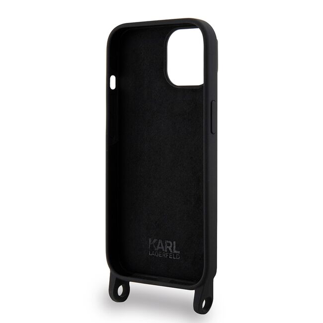 Husa premium pentru  iPhone 15 Karl Lagerfeld superior quality - Negru