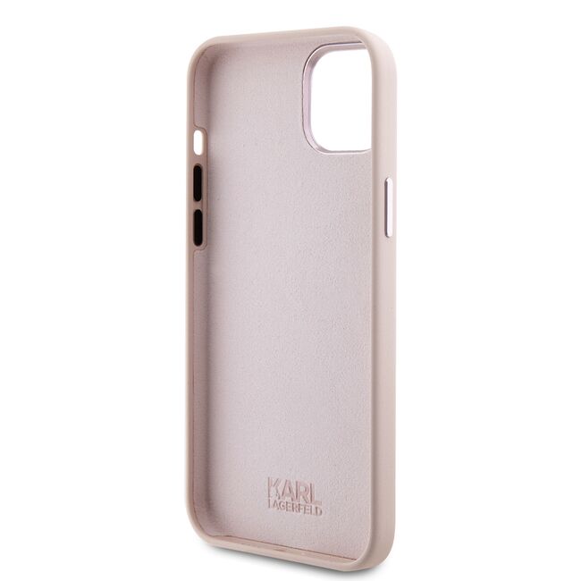 Husa premium pentru  iPhone 15 Karl Lagerfeld superior quality - Roz
