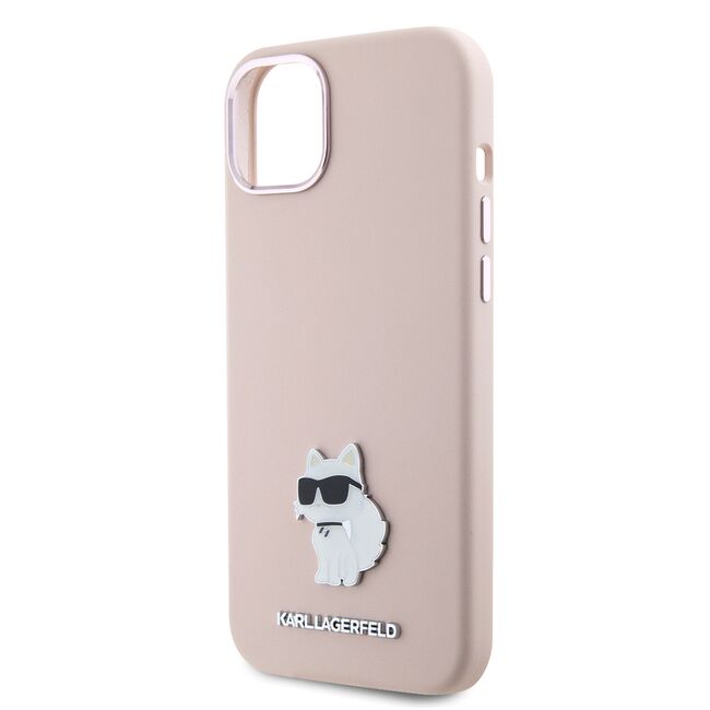 Husa premium pentru  iPhone 15 Karl Lagerfeld superior quality - Roz