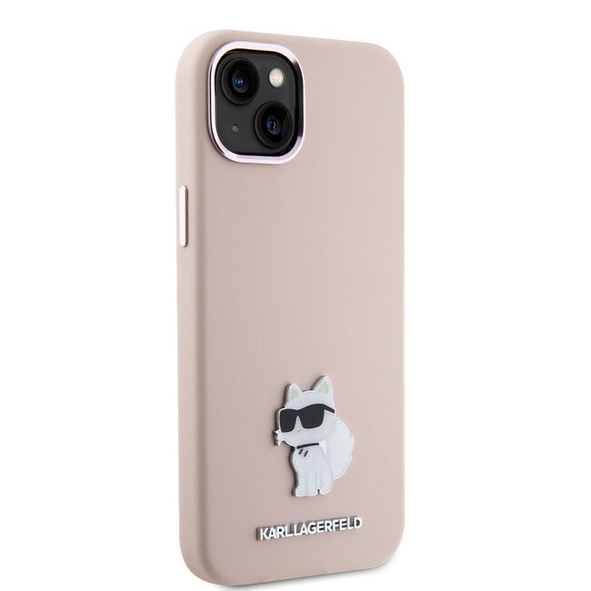 Husa premium pentru  iPhone 15 Karl Lagerfeld superior quality - Roz
