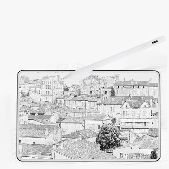 Stylus pen activ, universal Android, iOS Techsuit S3, roz