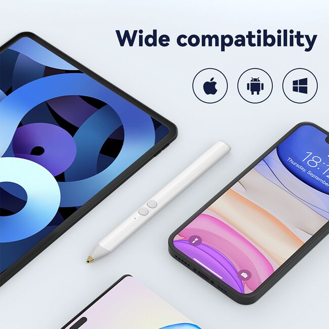 Stylus pen universal pentru telefon, tableta Techsuit UA20, alb
