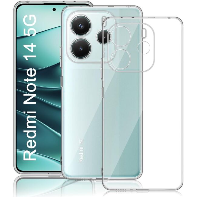 Husa pentru  Xiaomi Redmi Note 14 5G, Anti-Shock 1.5mm, cu protectie lentile, Clear
