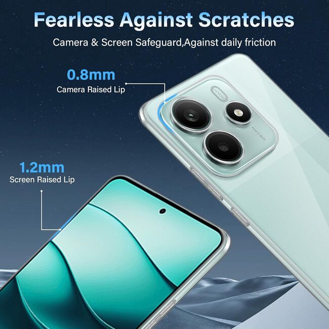 Husa pentru  Xiaomi Redmi Note 14 5G, Anti-Shock 1.5mm, cu protectie lentile, Clear