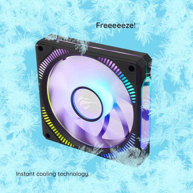 Cooler de racire computer 3W 12V Havit F2096, negru