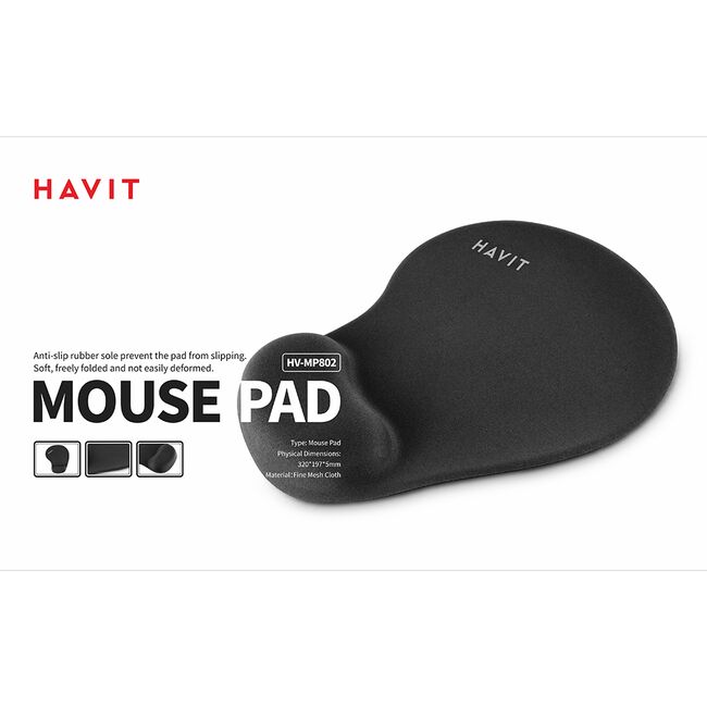 Mousepad pentru gaming antiderapat, Silicone Wrist Pads Havit, MP802, albastru inchis