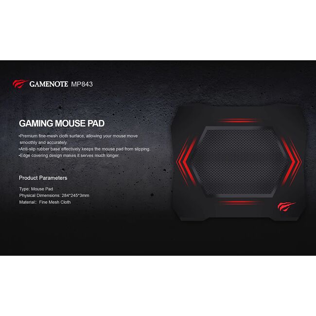 Mousepad textil antiderapant pentru gaming Havit, MP843, negru