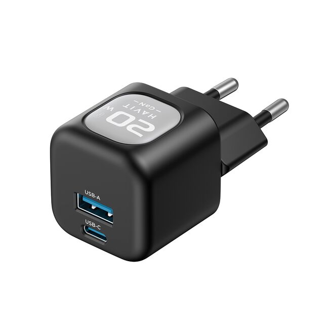 Incarcator priza USB Type-C 20W Havit UC220 EU, negru / gri