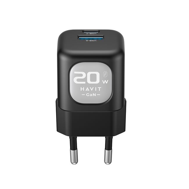 Incarcator priza USB Type-C 20W Havit UC220 EU, negru / gri