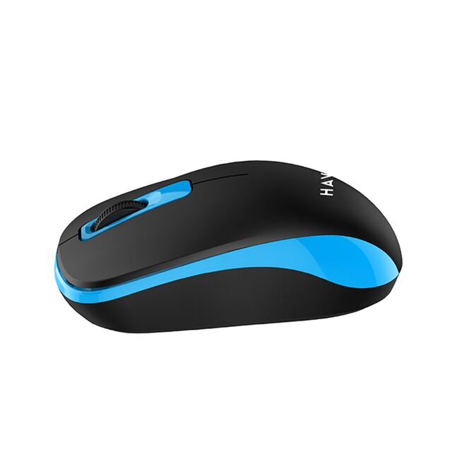 Mouse wireless pentru laptop 1200 DPI Havit MS626GT, negru / albastru