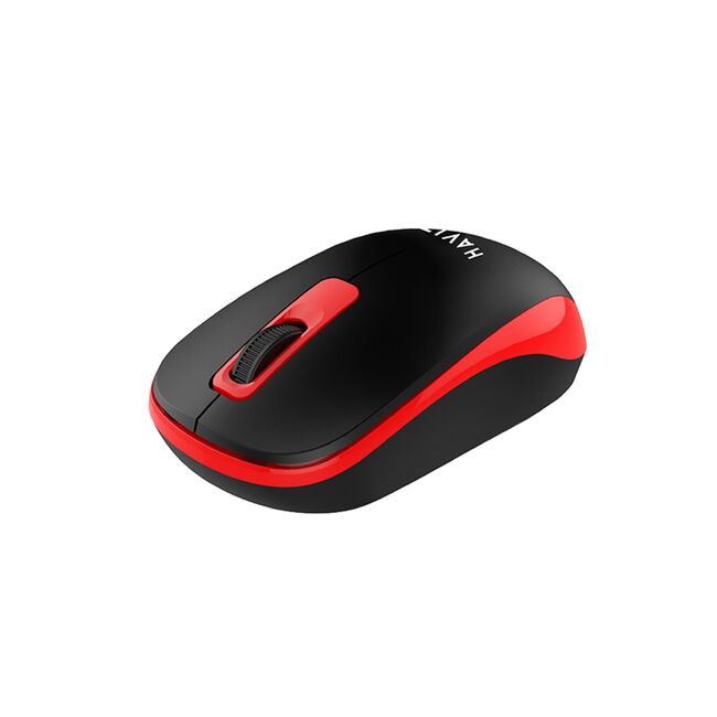 Mouse wireless pentru laptop 1200 DPI Havit MS626GT, negru / rosu