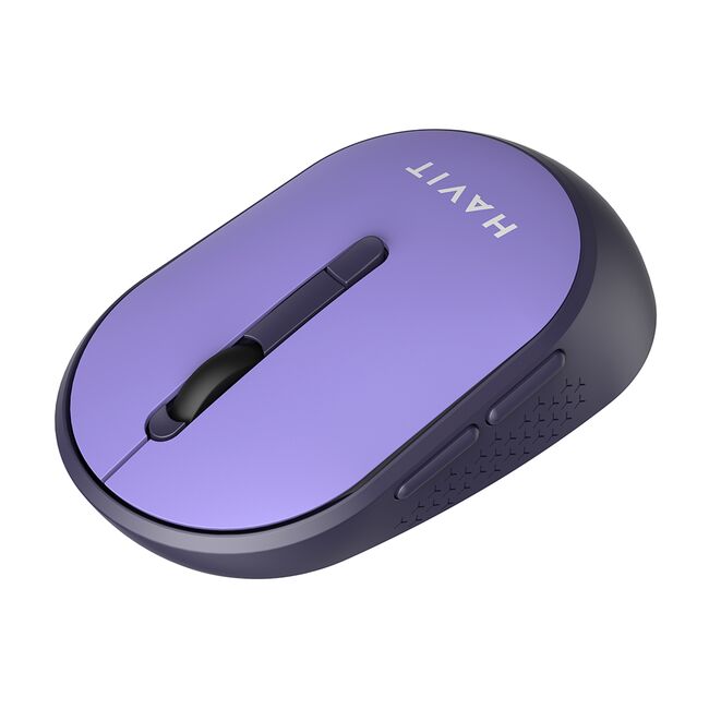 Mouse wireless ergonomic pentru laptop Havit MS78GT, mov