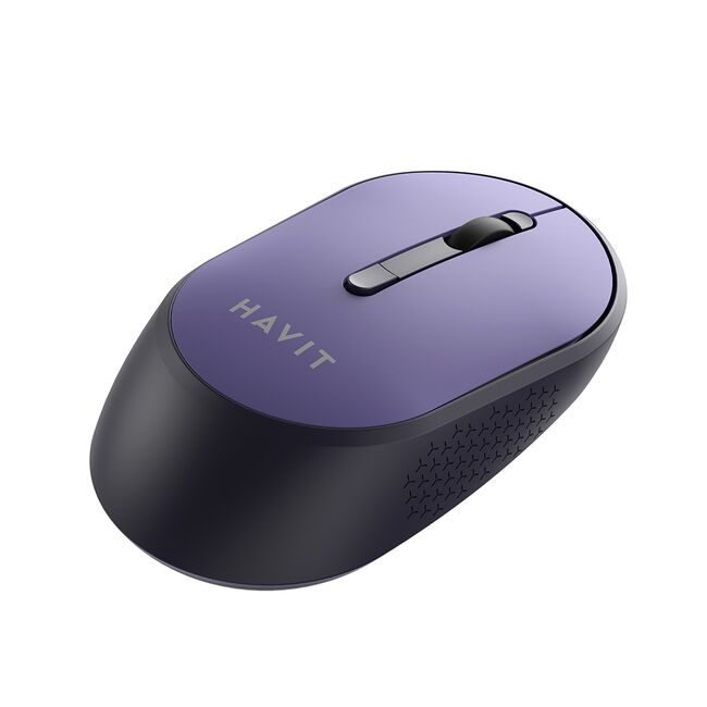 Mouse wireless ergonomic pentru laptop Havit MS78GT, mov