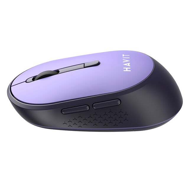 Mouse wireless ergonomic pentru laptop Havit MS78GT, mov