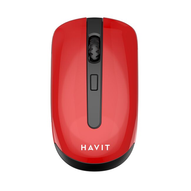 Mouse wireless pentru laptop 800-1600 DPI Havit MS989GT, rosu