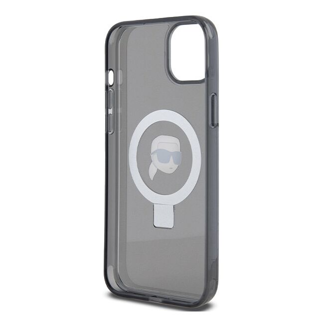 Husa premium pentru  iPhone 15 Karl Lagerfeld compatibila Magsafe - Negru denim