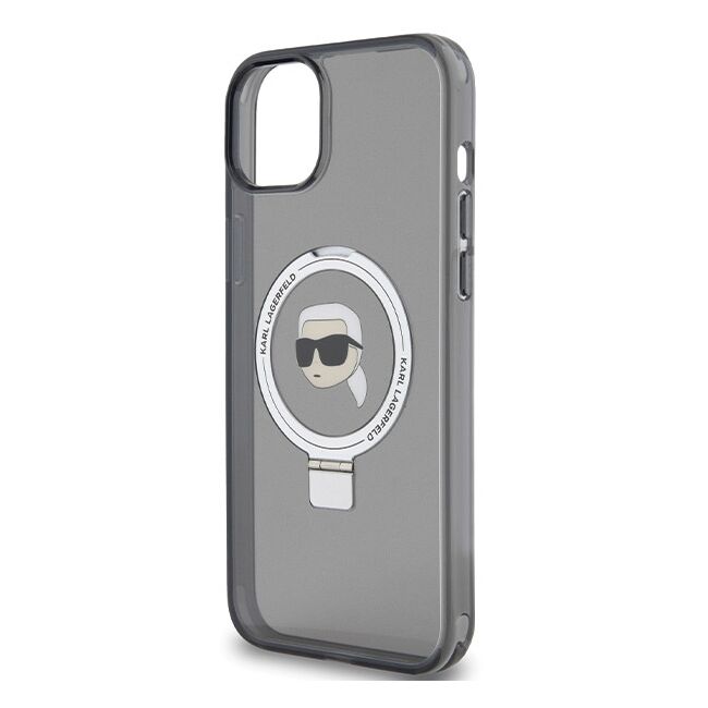 Husa premium pentru  iPhone 15 Karl Lagerfeld compatibila Magsafe - Negru denim