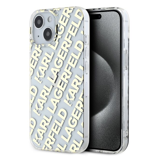 Husa premium pentru  iPhone 15 Karl Lagerfeld superior quality - Alb