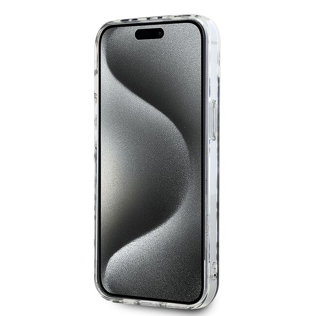 Husa premium pentru  iPhone 15 Karl Lagerfeld superior quality - Alb