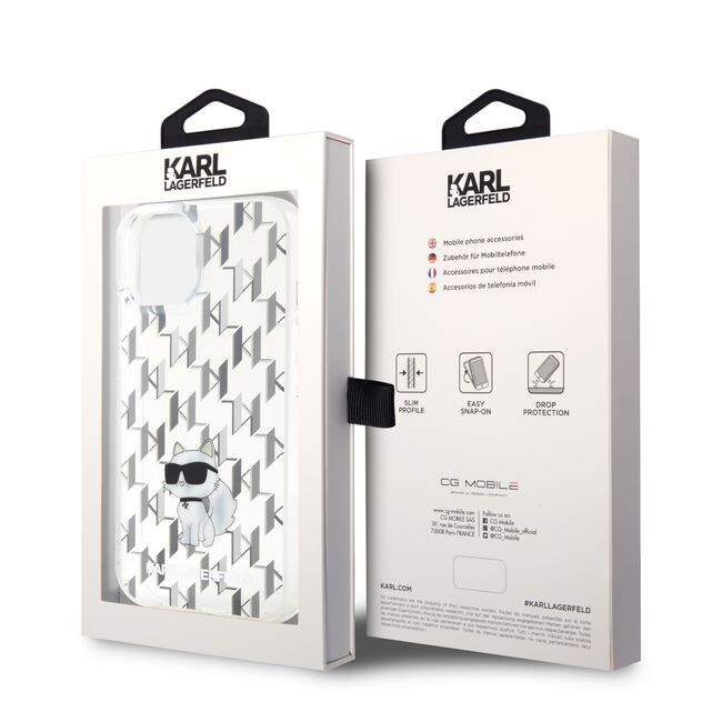Husa premium pentru  iPhone 15 Karl Lagerfeld superior quality - Albastru