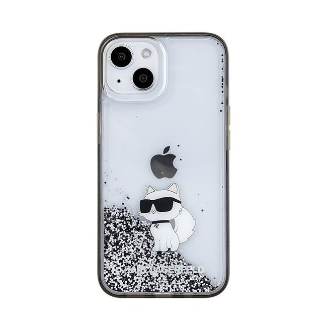 Husa premium pentru  iPhone 15 Karl Lagerfeld superior quality - Argintiu
