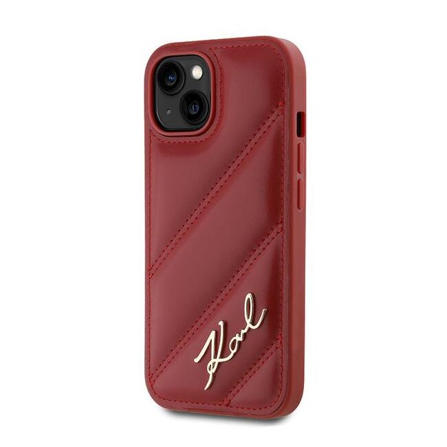Husa premium pentru  iPhone 15 Karl Lagerfeld superior quality - Bordeaux
