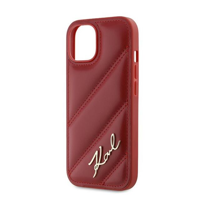 Husa premium pentru  iPhone 15 Karl Lagerfeld superior quality - Bordeaux