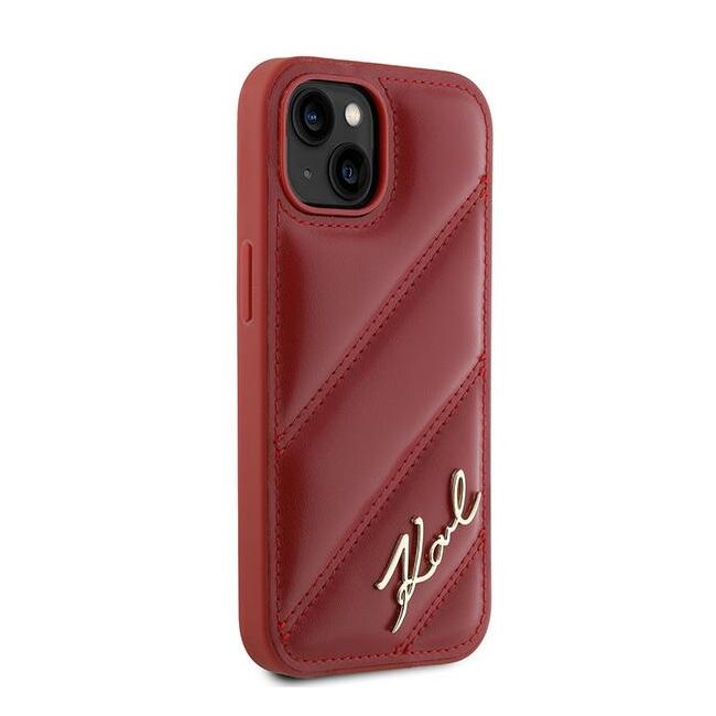 Husa premium pentru  iPhone 15 Karl Lagerfeld superior quality - Bordeaux