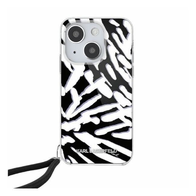 Husa premium pentru  iPhone 15 Karl Lagerfeld superior quality - Gri deschis
