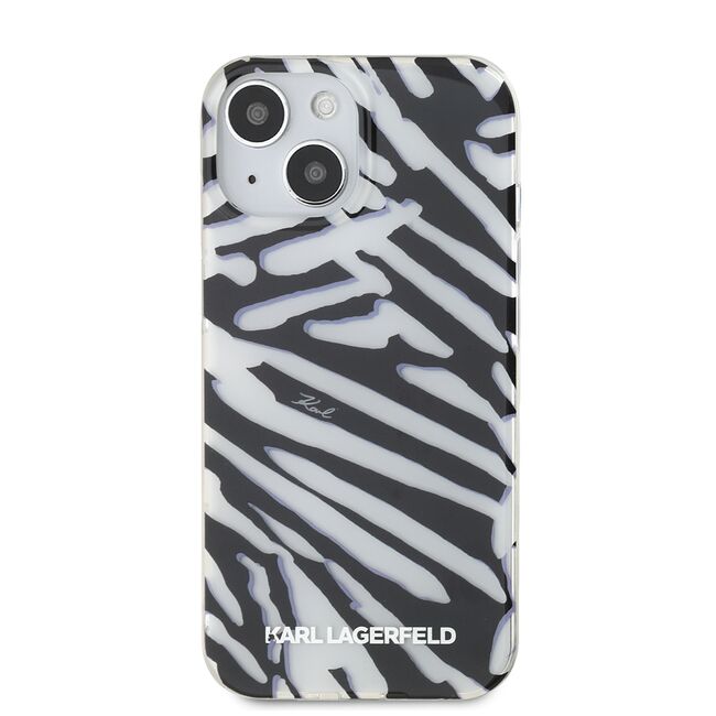 Husa premium pentru  iPhone 15 Karl Lagerfeld superior quality - Gri deschis