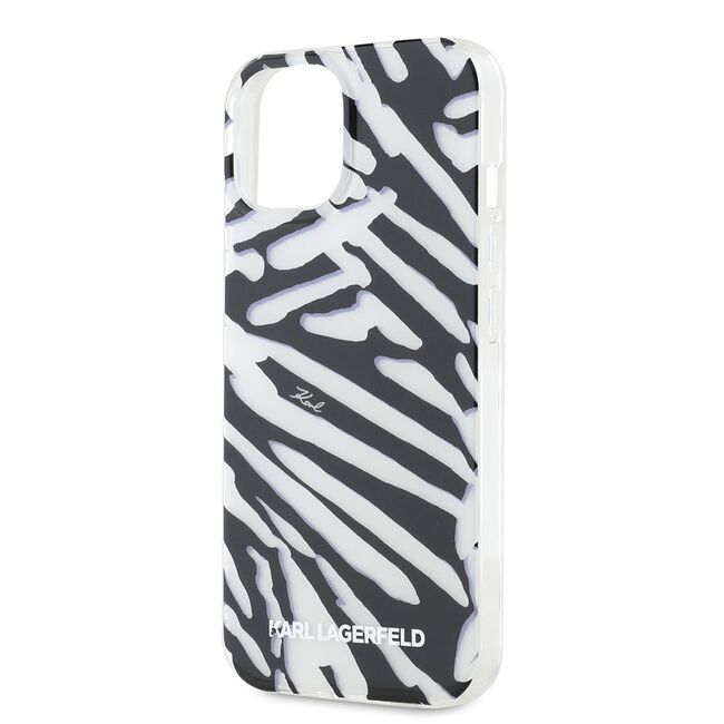 Husa premium pentru  iPhone 15 Karl Lagerfeld superior quality - Gri deschis