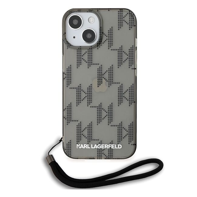 Husa premium pentru  iPhone 15 Karl Lagerfeld superior quality - Gri inchis
