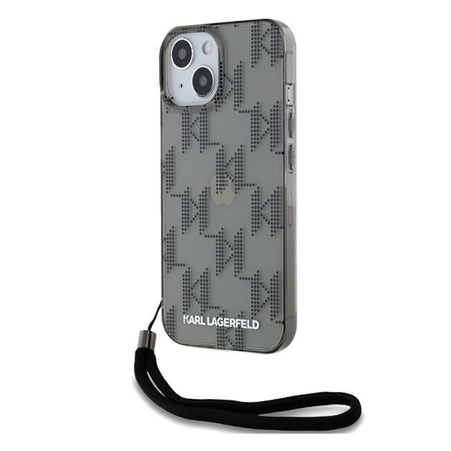 Husa premium pentru  iPhone 15 Karl Lagerfeld superior quality - Gri inchis