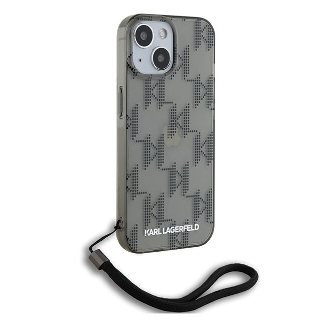 Husa premium pentru  iPhone 15 Karl Lagerfeld superior quality - Gri inchis