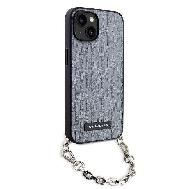 Husa premium pentru  iPhone 15 Karl Lagerfeld superior quality - Gri