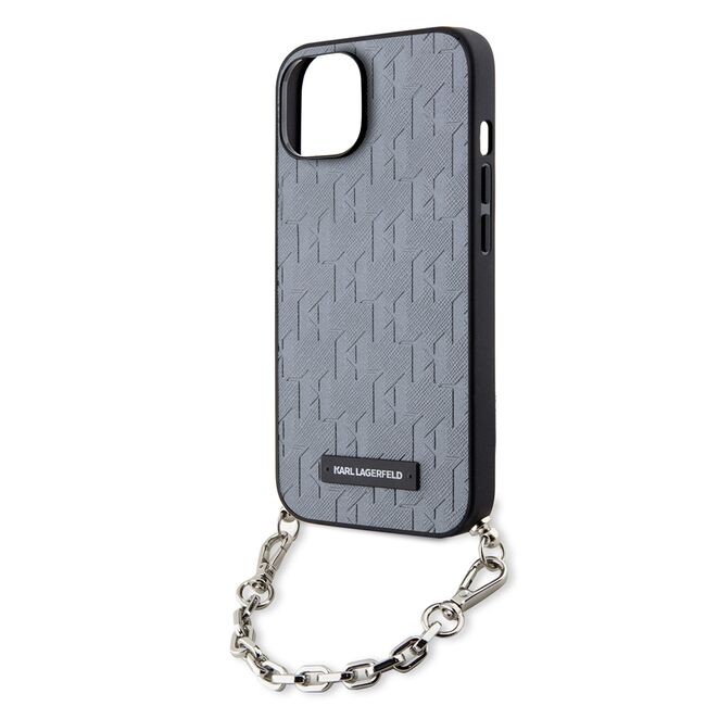 Husa premium pentru  iPhone 15 Karl Lagerfeld superior quality - Gri