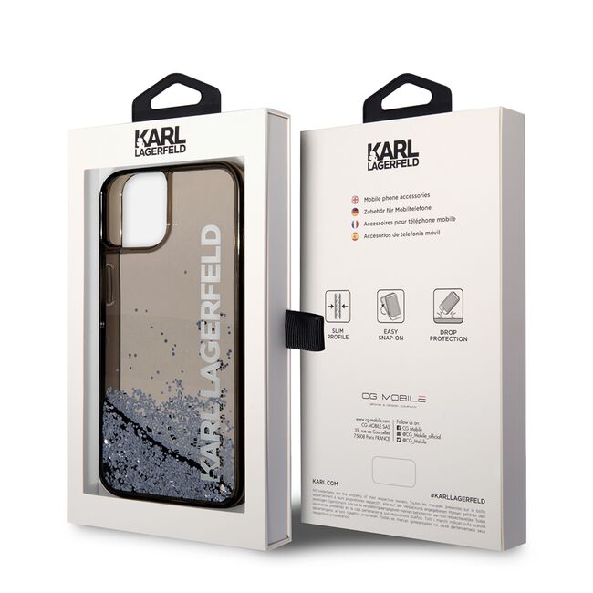 Husa premium pentru  iPhone 15 Karl Lagerfeld superior quality - Maro