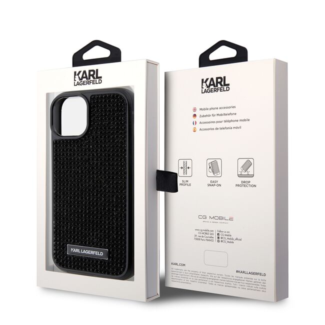 Husa premium pentru  iPhone 15 Karl Lagerfeld superior quality - Negru darth vader