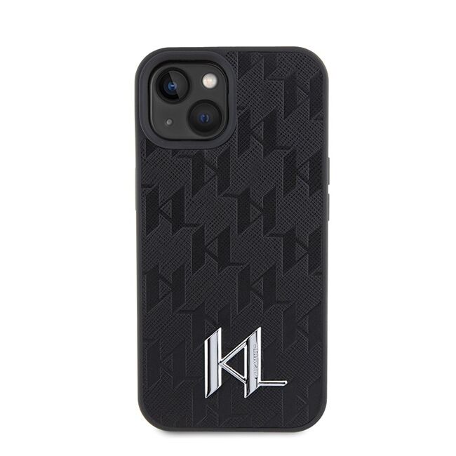 Husa premium pentru  iPhone 15 Karl Lagerfeld superior quality - Negru denim