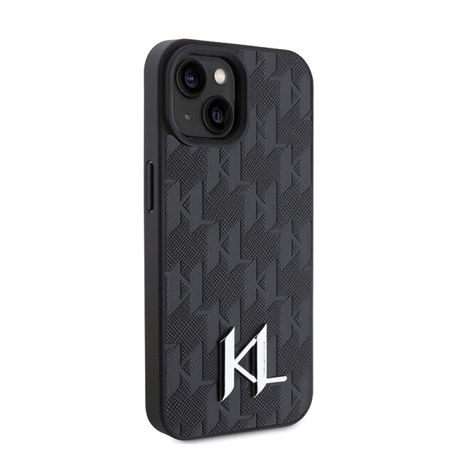 Husa premium pentru  iPhone 15 Karl Lagerfeld superior quality - Negru denim
