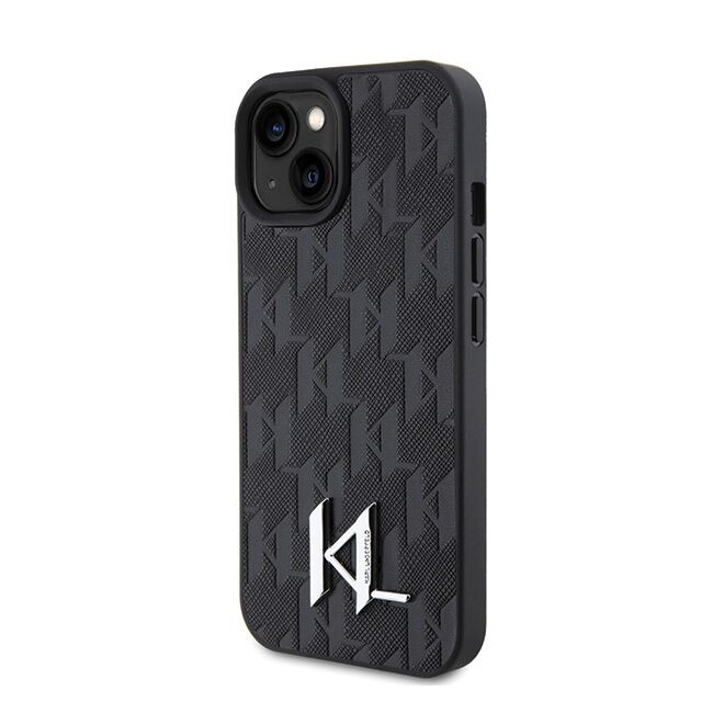 Husa premium pentru  iPhone 15 Karl Lagerfeld superior quality - Negru denim