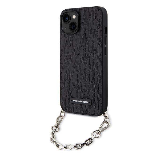 Husa premium pentru  iPhone 15 Karl Lagerfeld superior quality - Negru electric