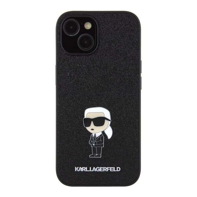 Husa premium pentru  iPhone 15 Karl Lagerfeld superior quality - Negru electric