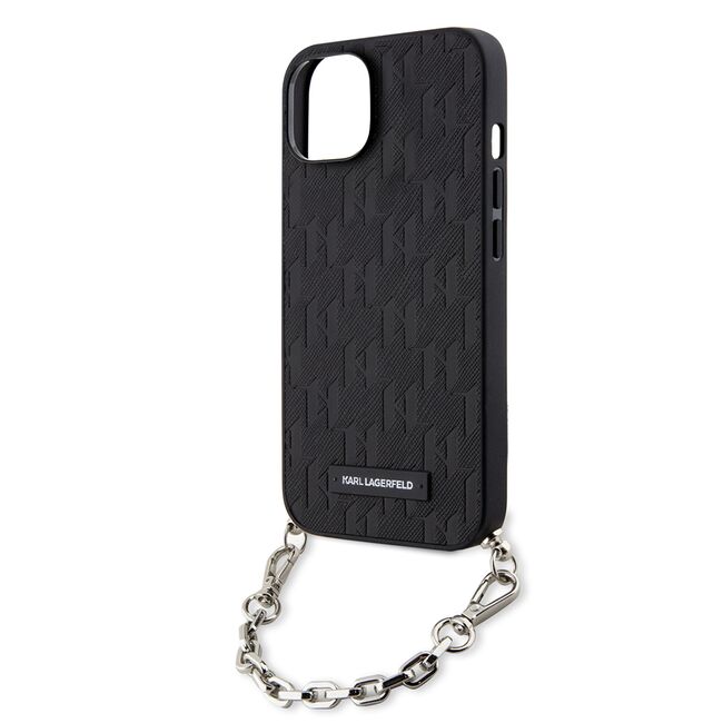 Husa premium pentru  iPhone 15 Karl Lagerfeld superior quality - Negru electric